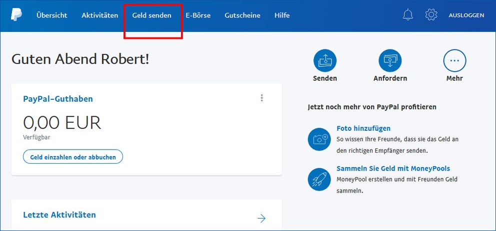 PayPal: Geld Kostenlos An Freunde Senden – So Geht's