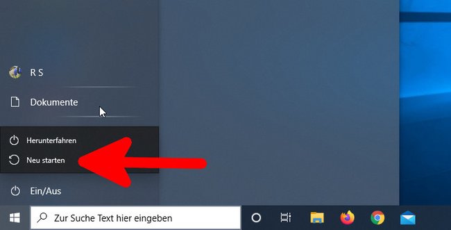 Windows neustarten ist eine Lösung. Bild: GIGA