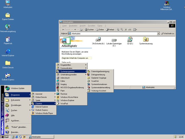So sah Windows ME aus.