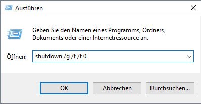 So fährt Windows vollständig herunter und startet neu. (Bildquelle: GIGA)