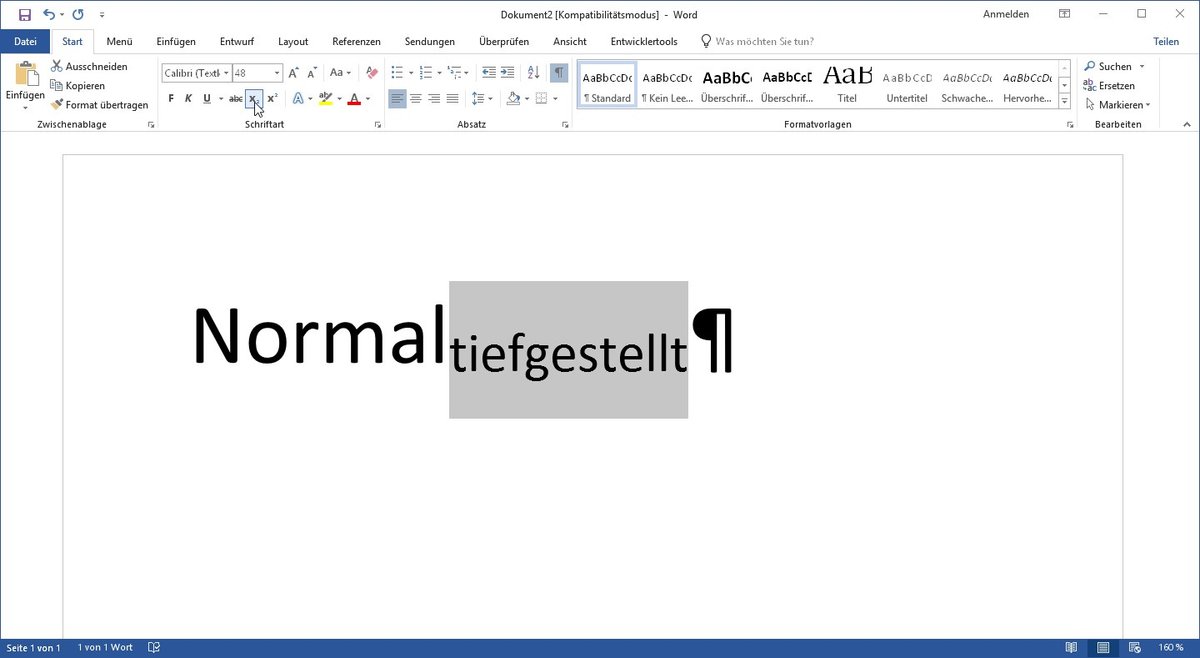 Buchstaben Und Zahlen In Word Tiefstellen So Geht S