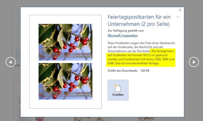 word-vorlage-postkarte-weihnachten