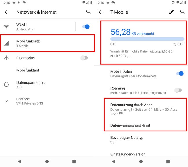 Hier prüft ihr, welche Apps euer Datenvolumen verbrauchen. Bild: GIGA