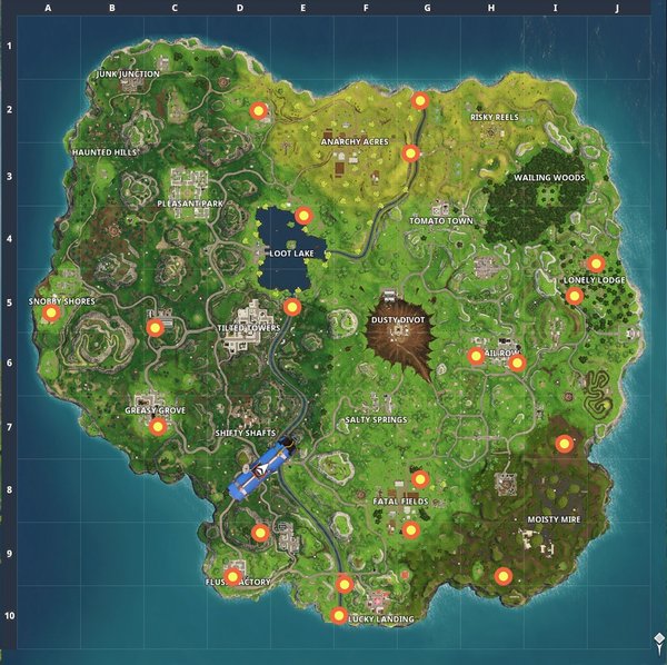 Fortnite Br Alle Gummienten Gefunden Und Beste Route Der Fundorte - alle fundorte der gummienten fur woche 3