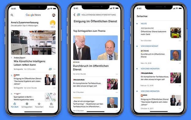 News-App für iPhone und iPad: Google kommt Apple in Deutschland zuvor