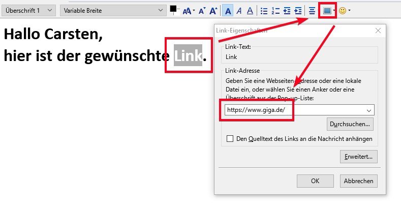 Wie Mache Ich Einen Link Zum Anklicken Link in E-Mail einfügen – so geht’s