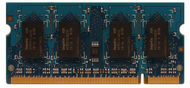 Ein SODIMM ist etwas kleiner als ein DIMM. Bildquelle: Matthieu Riegler, Wikimedia Commons