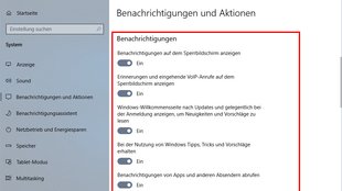 Windows 10: Benachrichtigungen deaktivieren – so geht's
