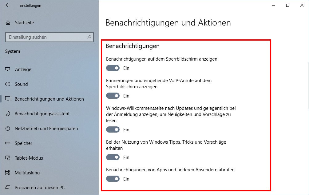 Windows 10 Benachrichtigungen Deaktivieren So Geht S