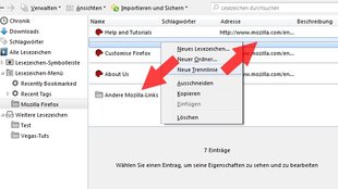 Firefox: Lesezeichen verwalten – so organisiert ihr eure Favoriten