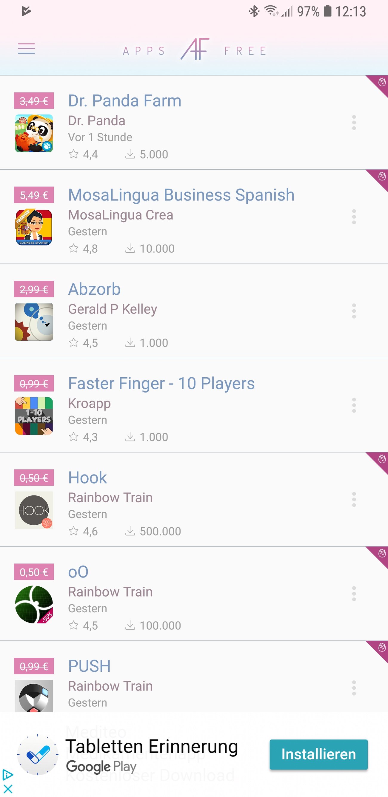 App des Tages – Jeden Tag neue App-Angebote bekommen