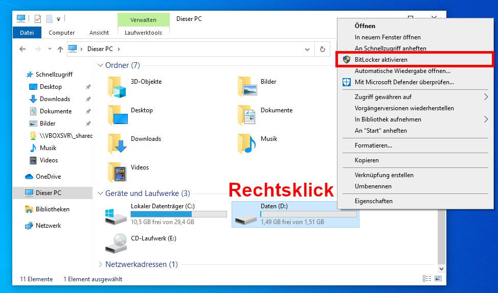 Windows 10/11 Ordner mit Passwort schützen so geht