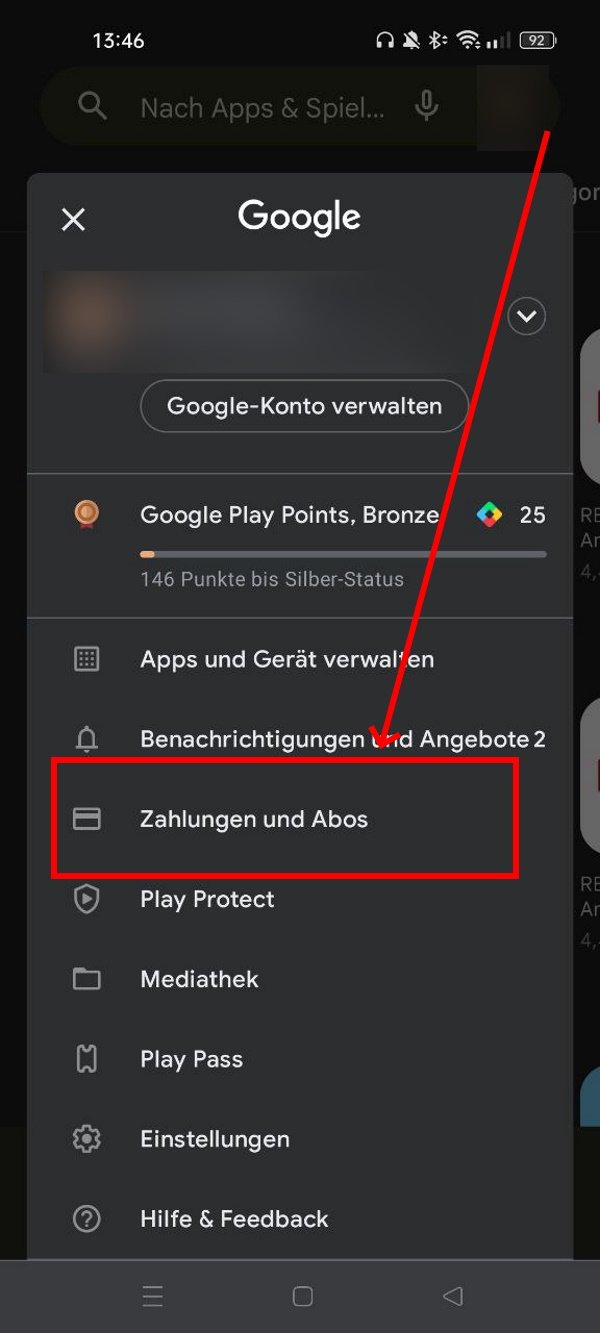 Play Store kündigen