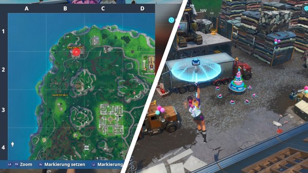 Fortnite Alle 10 Kuchen Fundorte Auf Der Karte 2 Geburtstag