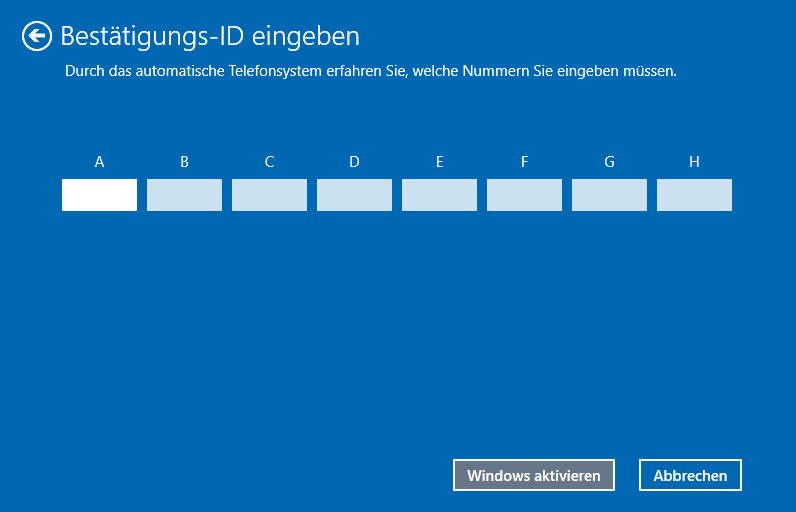 Telefonische Aktivierung Windows 10 Telefonische Aktivierung Windows 10