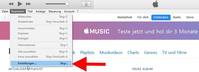 iTunes Mediathek