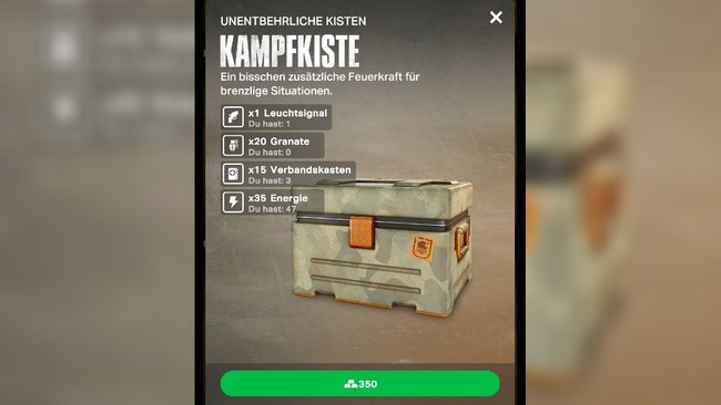 Für die Kampfkiste müsst ihr über 5 Euro ausgeben.