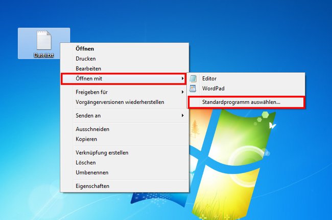 Hier stellt ihr das Standardprogramm für diesen Dateityp ein. Bild: GIGA
