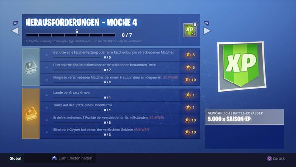 woche 4 wochentliche herausforderungen in season 6 - fortnite am meisten ep