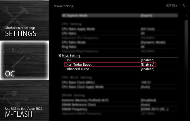 Intel Turbo Boost de_aktivieren MSI