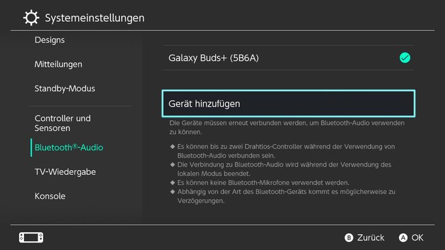 Nintendo Switch Bluetooth-Audio Headset Kopfhoerer verbinden