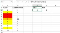 Excel: Farbige Zellen zählen – so geht’s