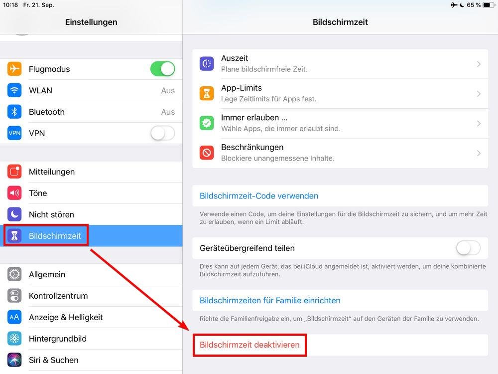 Überprüfen, ob Ihr iPhone, iPad oder iPod touch betreut wird