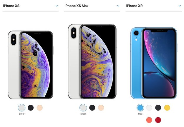 iPhone XS, iPhone XS Max & iPhone XR: Die Unterschiede