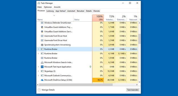 Lösung: Runtimebroker.exe belastet CPU (Windows-10-Prozess) – Deaktivieren?