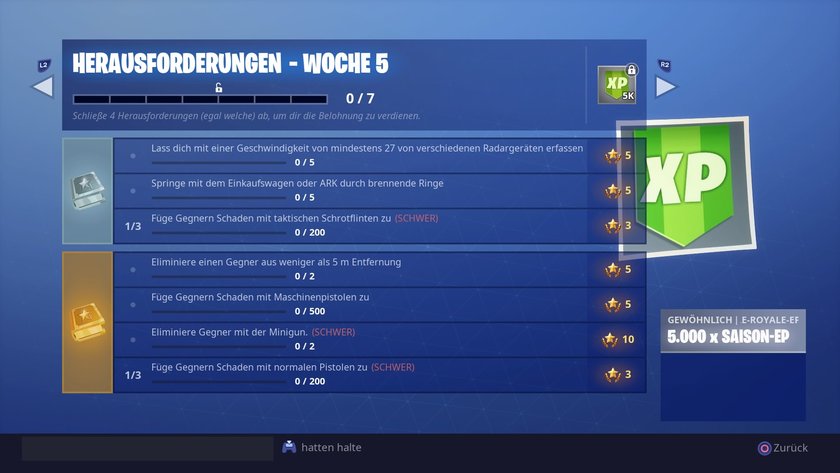 Fortnite Herausforderungen Woche 6