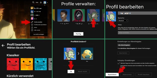 Netflix Profilbild ändern PC Browser