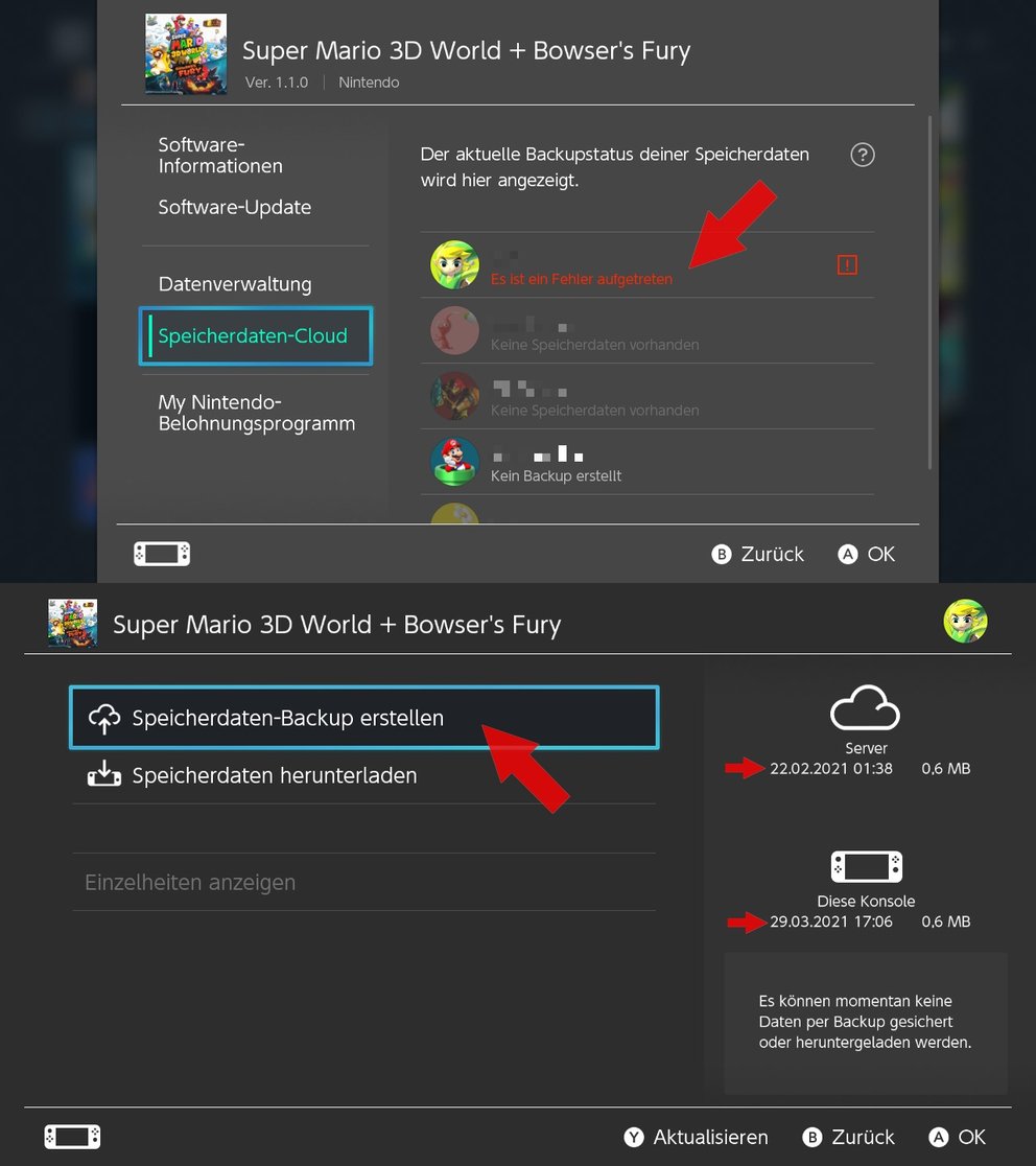 Nintendo switch как восстановить backup