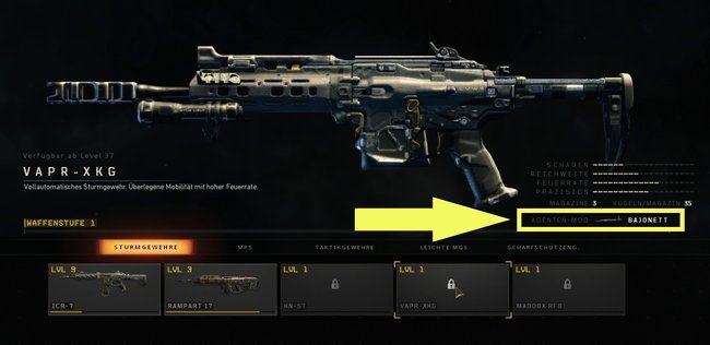 Wenn ihr so durch die Waffen in Black Ops 4 klickt, erkennt die Agenten-Mods an dieser Stelle.