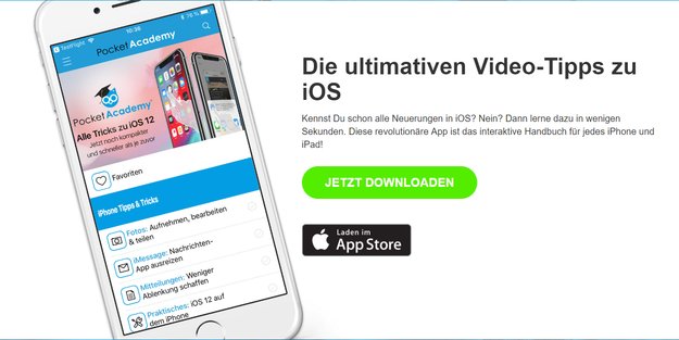 Damit beherrschst du das iPhone wie ein Profi: Die neue Pocket-Academy-App für iOS 12, jetzt für nur 99 Cent!