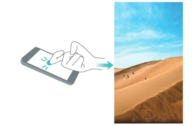 Auf dem Huawei-Smartphone könnt ihr auch mit einem Klopfen einen Screenshot erstellen – falls die Funktion aktiviert ist. Bild: Huawei