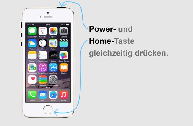 So erstellt ihr einen Screenshot auf dem iPhone SE, iPhone 5s, iPhone 5, iPhone 4s und iPhone 4. Bild: Apple / Editiert: GIGA