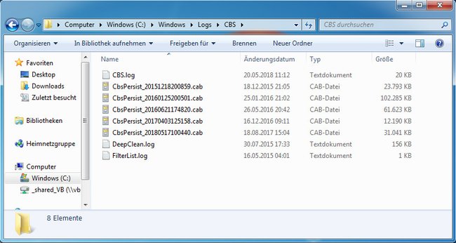 Die Datei CBS.log sowie die anderen Protokolldateien können das Zumüllen der Windows-Festplatte verursachen.