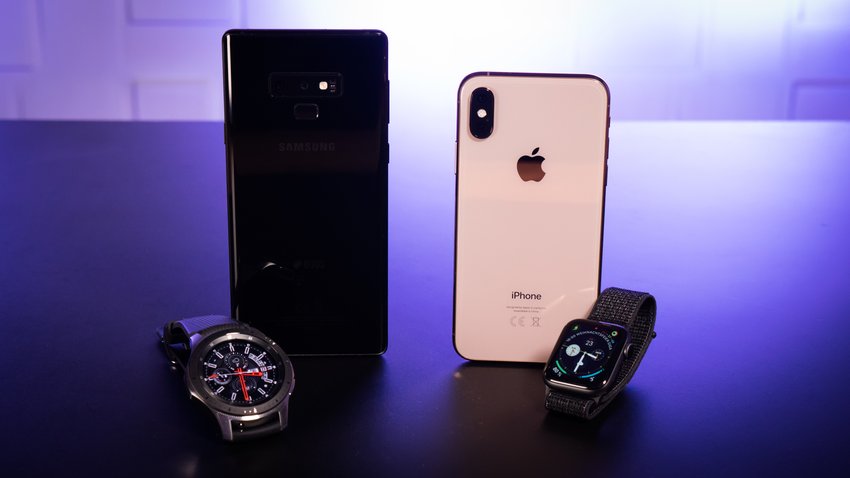 Apple Watch Galaxy Watch iPhone