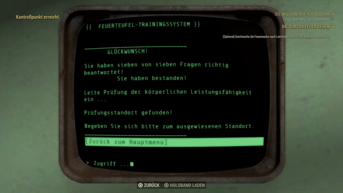 Fallout 76 Die Durchs Feuer Gehen Antworten