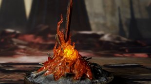 Dark Souls: Für 100 Euro bekommt ihr bloß die Figur von einem Schwert im Feuer