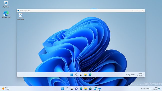 Die Windows-Sandbox ist gestartet. (Bildquelle: GIGA)