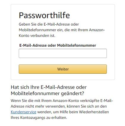 amazon-passworthilfe