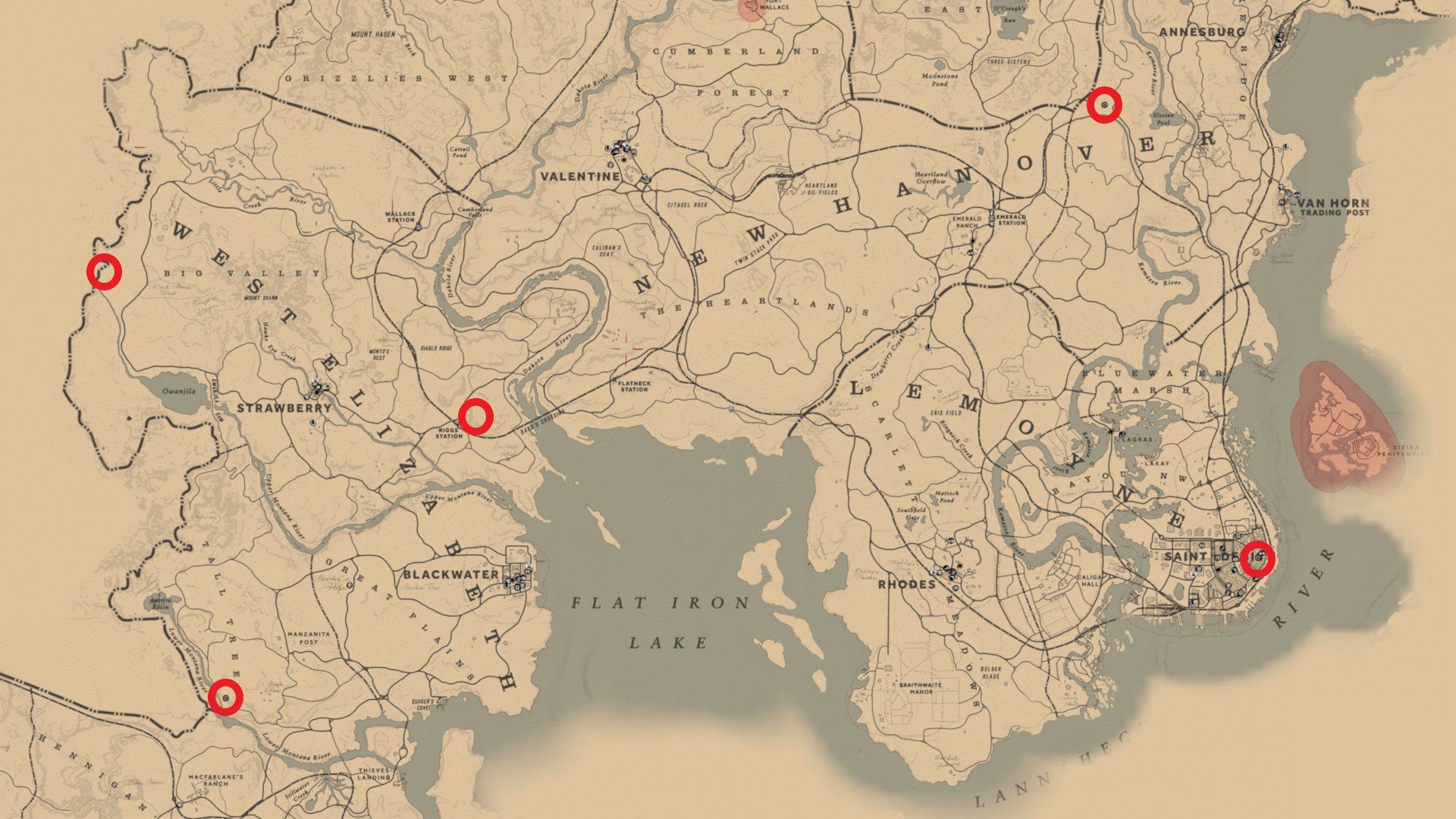 Lignende Betydning Lilla Red Dead Redemption 2: Trapper finden - Karte mit Fundorten