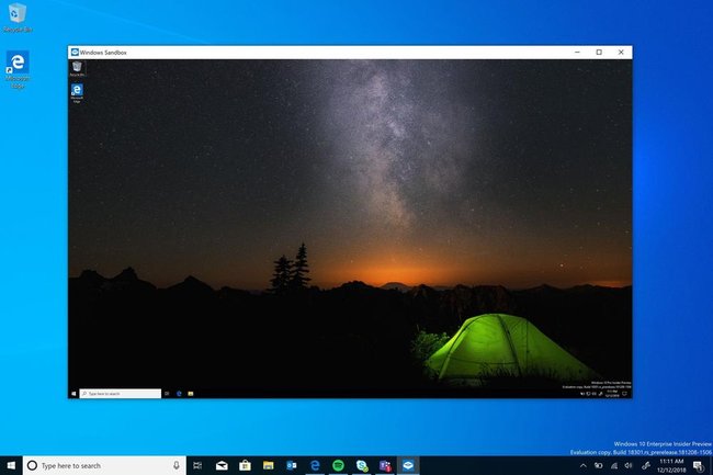 Die Sandbox ist ein Mini-Windows in Windows. Bildquelle: Microsoft