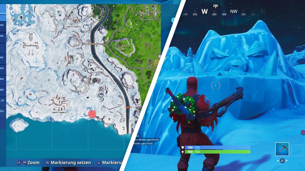 fortnite riesige gesichter fundorte auf der karte season 8 woche 1 - fortnite karte season 8 piratenlager