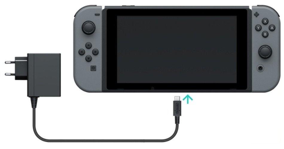 Nintendo Switch aufladen (auch wenn sie nicht mehr lädt)
