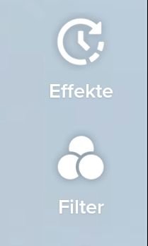 Screenshot: Die Icons für Filter & Effekte bei TikTok