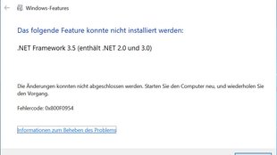 Lösung: 0x800f0954-Fehler bei Installation von .NET Framework 3.5