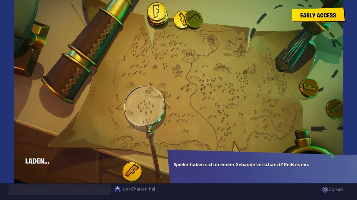 Fortnite: Lupe auf der Schatzkarte im Ladebildschirm - Fundort des Fortnite: Lupe auf der Schatzkarte im Ladebildschirm - Fundort des