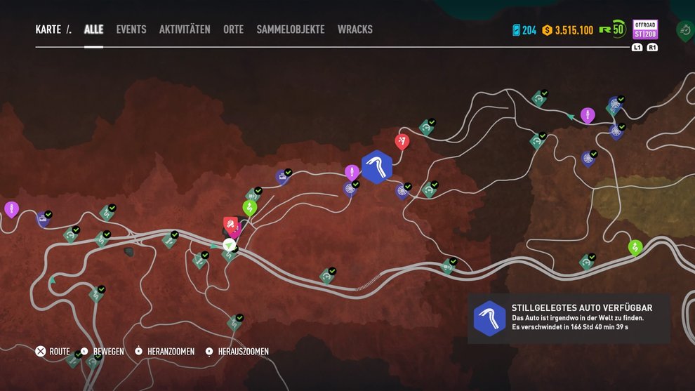 Need For Speed Payback Aktuell Stillgelegtes Auto Need for Speed Payback: Stillgelegte Autos - Fundorte auf der Karte